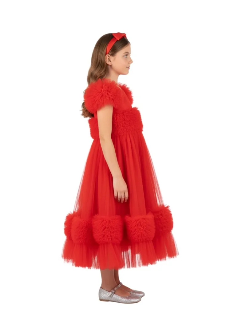 D'Daniela D'Daniela Ruffled Tulle Party Dress